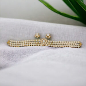 Zivah 3 Lines Pearl Choker Set