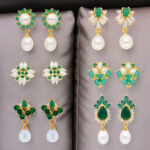 Emerald Combo of 6 Pair Earrings