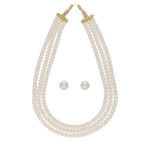 Raveena 3 Lines Pearl Necklaces
