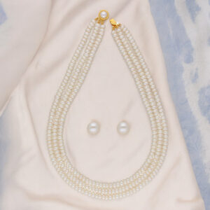 Navya 3 Lines Pearl Necklaces