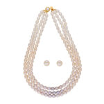 Yochana 3 Lines Pearl Necklaces