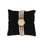 Waheeda 3 Lines Pearl Wrist Watch