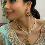 Kashika 2 Lines Button Pearl Necklaces