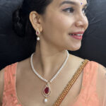 Sparkle Pearl Necklace Set