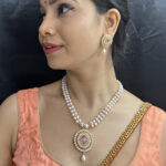 Crystal Pearl Necklace Set