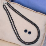 Anna 2 Lines Round Pearl Set