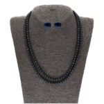 Anna 2 Lines Round Pearl Set