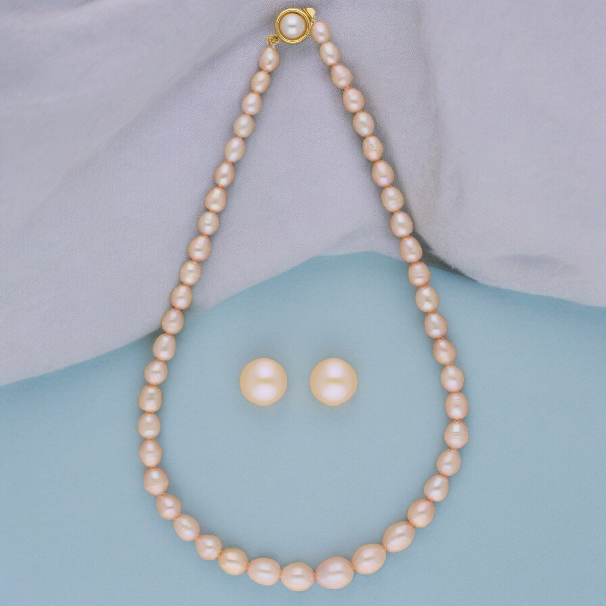 Buy The Best Gianna Line oval Pearl Set Online at Best Price in