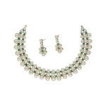 Shimmering 3 line Pearl Necklace Set