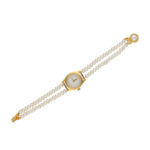 Wafiya 2 Lines Pearl Wrist Watch