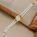 Tanmayi 2 Lines Pearl Wrist Watch