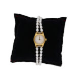 Tanmayi 2 Lines Pearl Wrist Watch