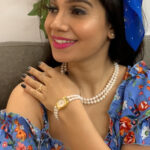 Tanmayi 2 Lines Pearl Wrist Watch