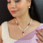 Classic Red Pearl Pendant Set