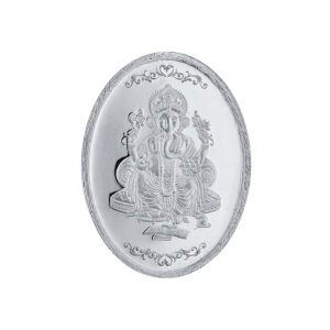 100 grams 99.9% Ganesh Oval silver coin