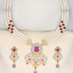 Fenal 3 Strings Button Pearl Necklace