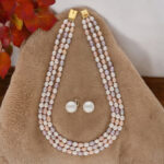 Candanayika 3 Lines Pearl Set
