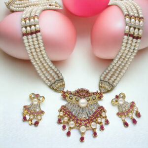 Kamya 4 Lines Pearl Necklace