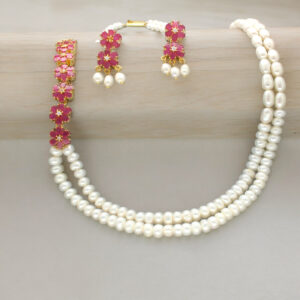 Dhilati 2 Lines Pearl Necklace