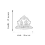 Laxmi Ganesha Silver Idol