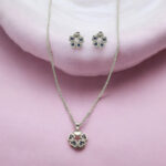 Elegant 925 Silver Pendant Set
