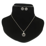 Elegant 925 Silver Pendant Set