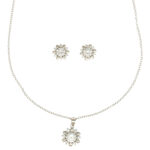 Modern 925 Silver Pendant Set