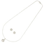 Modern 925 Silver Pendant Set