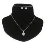 Modern 925 Silver Pendant Set