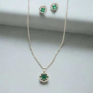 Luxury 925 Sterling Silver Pendant Set