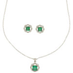 Luxury 925 Sterling Silver Pendant Set