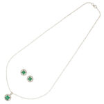 Luxury 925 Sterling Silver Pendant Set