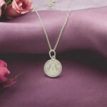 3.5 Grams Silver Ganesha Round Pendant With Chain