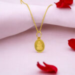 3.5 Grams Pure Silver Ganesha Oval Pendant With Chain