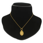 3.5 Grams Pure Silver Ganesha Oval Pendant With Chain