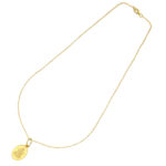 3.5 Grams Pure Silver Ganesha Oval Pendant With Chain