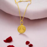 3.5 Grams Pure Silver Ganesha Round Pendant With Chain