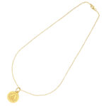 3.5 Grams Pure Silver Ganesha Round Pendant With Chain