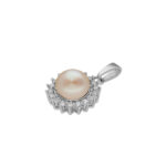 92.5 Silver Square Designer Pearl Pendant