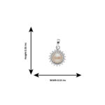 92.5 Silver Square Designer Pearl Pendant