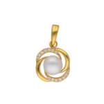 925 Silver Jagrati Designer Pearl Pendant