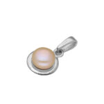 92.5 Silver Jagvi Simple Pearl Pendant