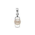 92.5 Sterling Silver Quasar Designer Pearl Pendant