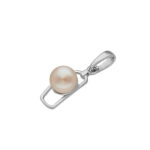 92.5 Sterling Silver Quasar Designer Pearl Pendant