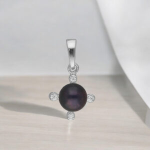 92.5 Sterling Silver Lopa Designer Pearl Pendant