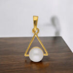 92.5 Sterling Silver Jagrati Simple Pearl Pendant
