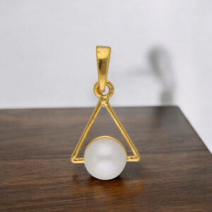 92.5 Sterling Silver Jagrati Simple Pearl Pendant