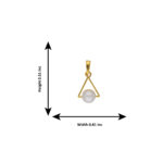 92.5 Sterling Silver Jagrati Simple Pearl Pendant