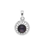 92.5 Sterling Silver Veda Simple Pearl Pendant