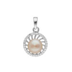 92.5 Sterling Silver Bishakha Designer Pearl Pendant